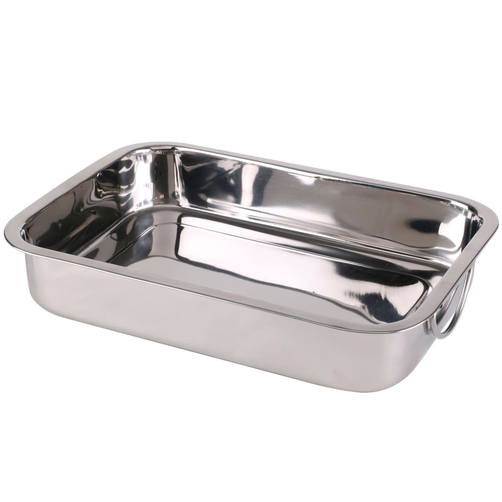 WADIGA Plat à lasagne en inox avec poignées. Dimensions: 38x27.5x7cm - Couleur: Inox - Matière: Inox