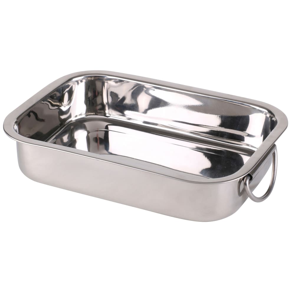 WADIGA Plat à lasagne en inox avec poignées. Dimensions: 27.5x20x5.5cm - Couleur: Inox - Matière: Inox