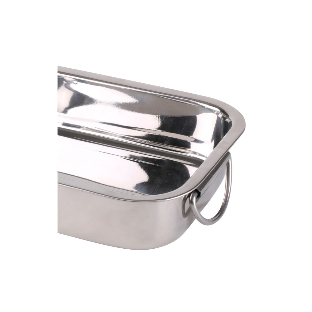 Plat à lasagne inox avec poignées - 27.5x20x5.5cm - Maisons du Monde