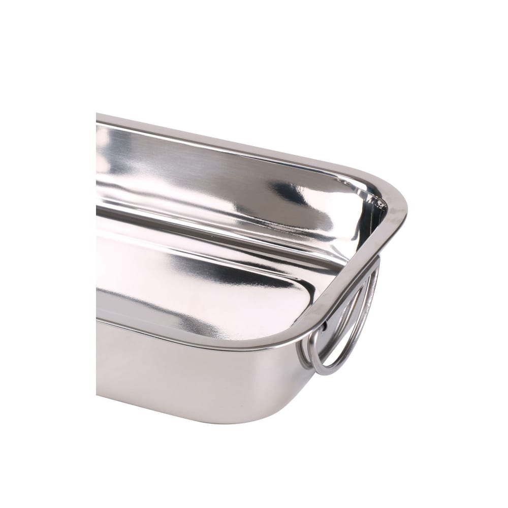Plat à lasagne inox avec poignées - 33x24x6cm - Maisons du Monde