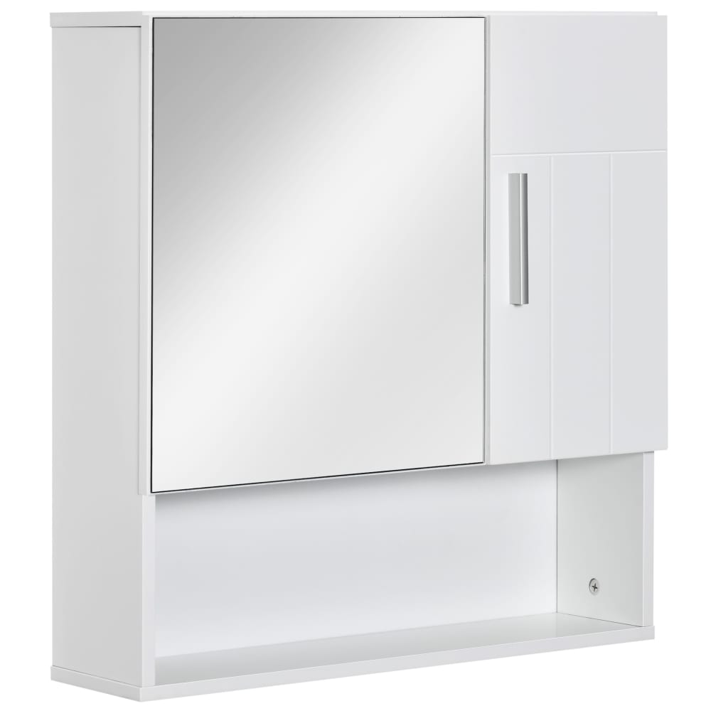 Armario con espejo 54x15.2x55.3 cm blanco