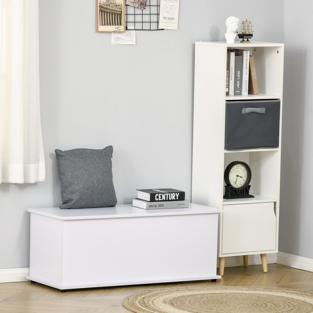 Baúl de almacenamiento 100x40x40 cm blanco - Maisons du Monde