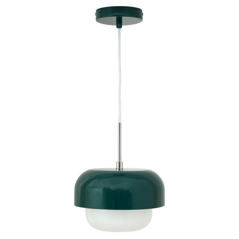 Suspension en verre et métal vert foncé - Maisons du Monde