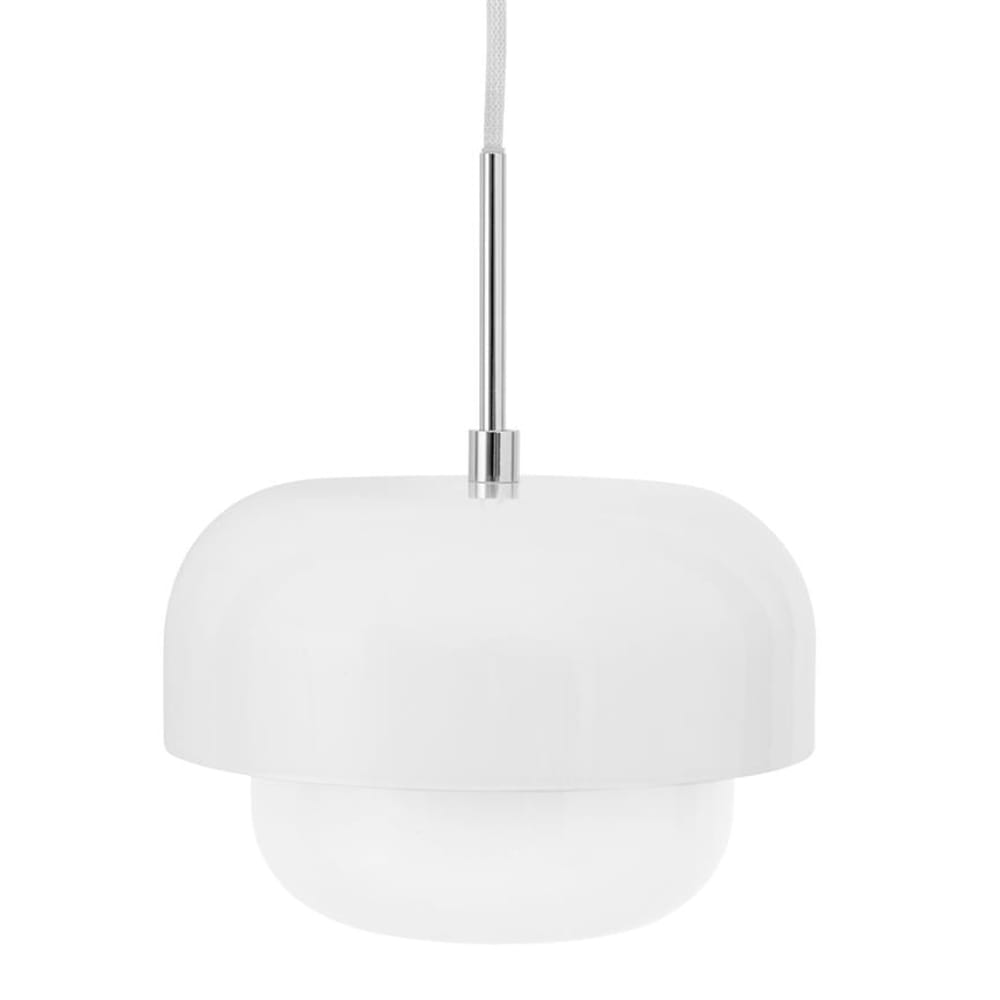 Suspension en verre et métal blanc - Maisons du Monde