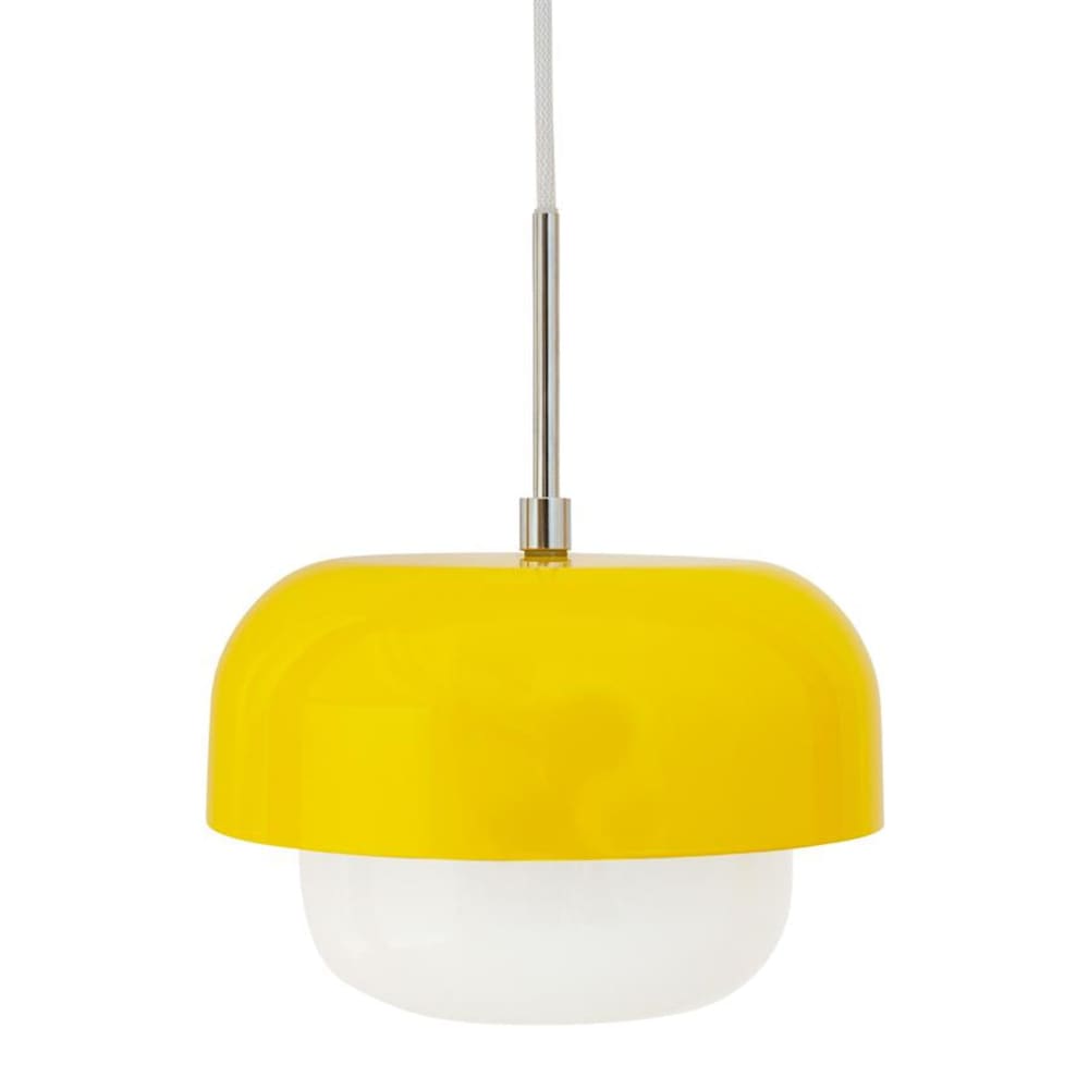 Suspension en verre et métal jaune - Maisons du Monde