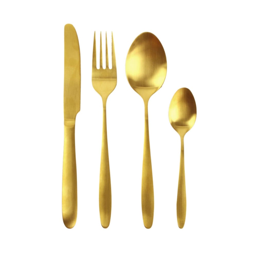 Ménagère enx design gold 16 pièces doré