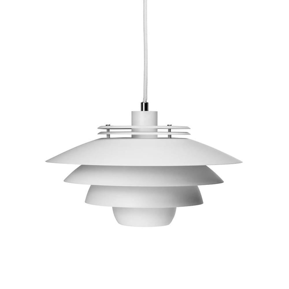 Pendelleuchte aus Metall h 29 cm d 38 cm, mattweiß - Maisons Du