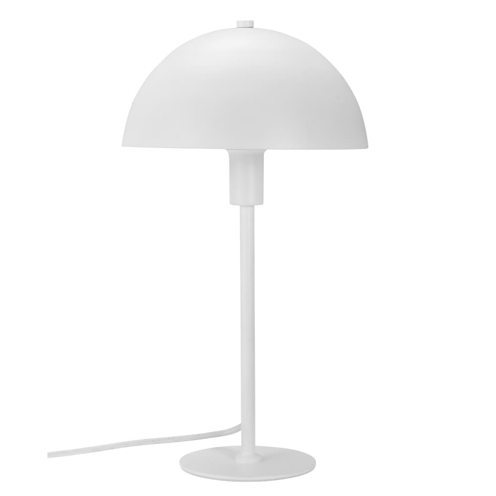 Lampe à poser en métal blanc mat