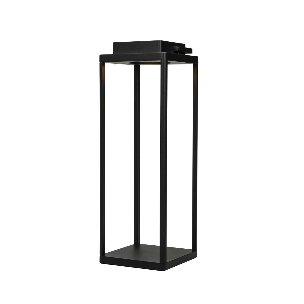 Lanterne de table Large en aluminium noir mat