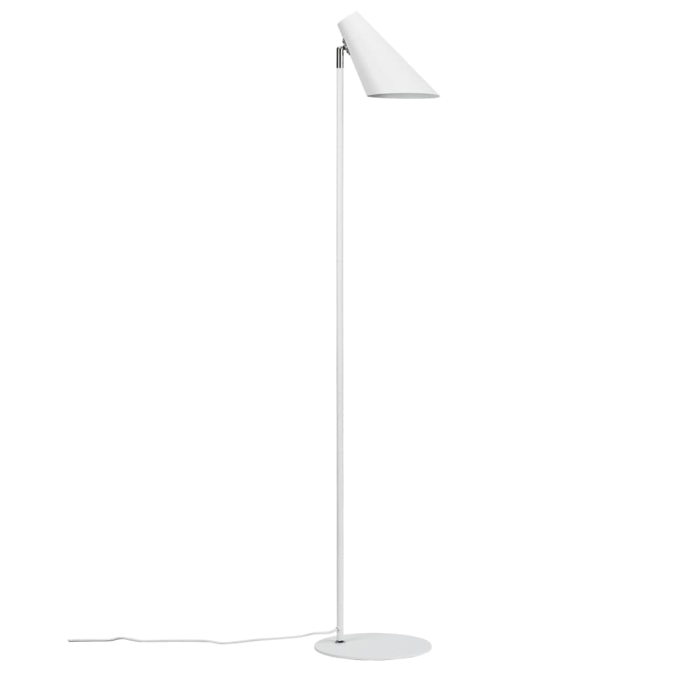 Lampadaire en métal blanc mat