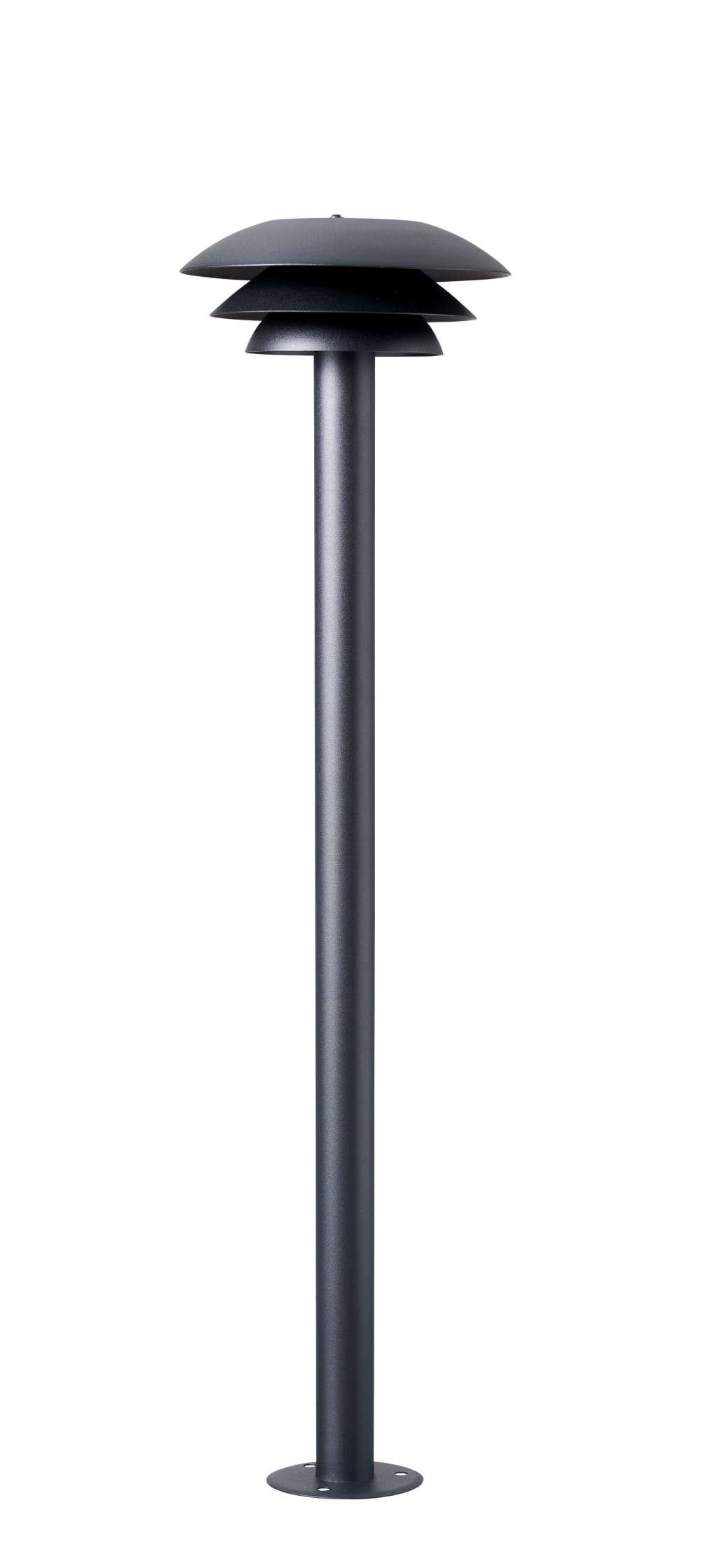 Borne extérieur en métal noir mat, h 80 cm d 20 cm DL20