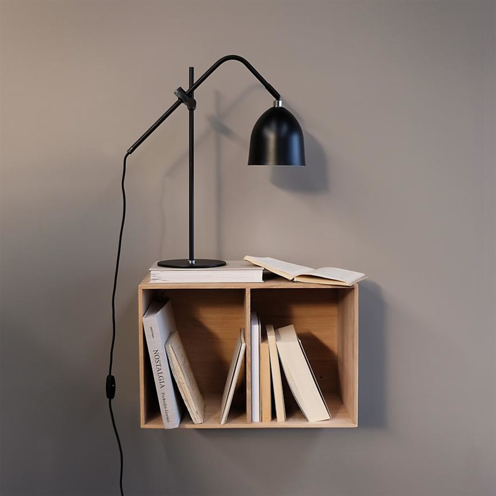 Dyberg Larsen Tischleuchte aus Metall h 56 cm d 18 cm, schwarz style modern - Metall