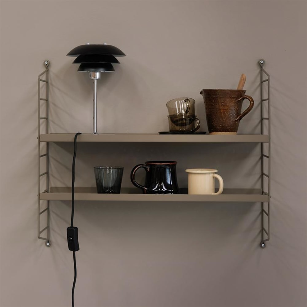 Dyberg Larsen Tischleuchte aus Metall h 25 cm d 16 cm, mattschwarz style modern - Metall