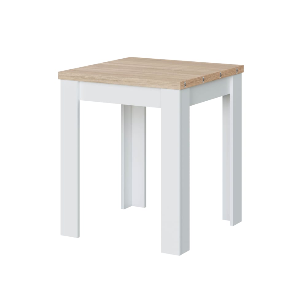 Usinestreet Ausziehbarer Tisch Klappsystem in Buchform - L67 cm - Weiß style modern Weiß Spanplatte