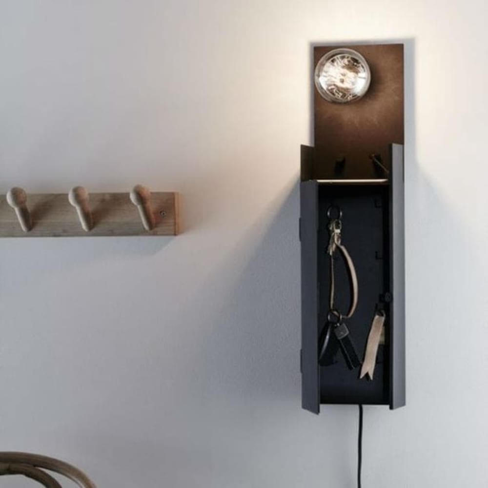 Applique armoire avec port usb et variateur métal h62.5cm noir - Maisons du Monde