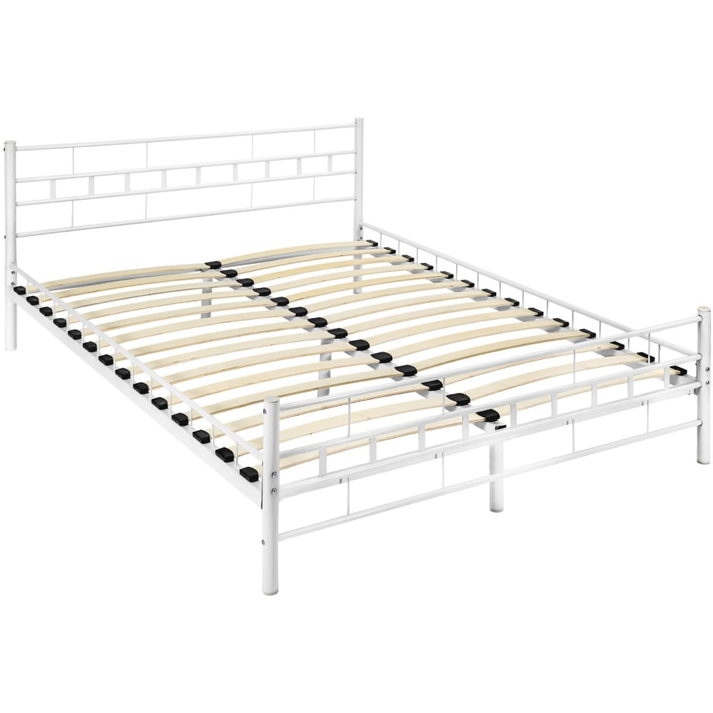 Letto con rete a doghe bianco 200 x 140 cm - Tectake