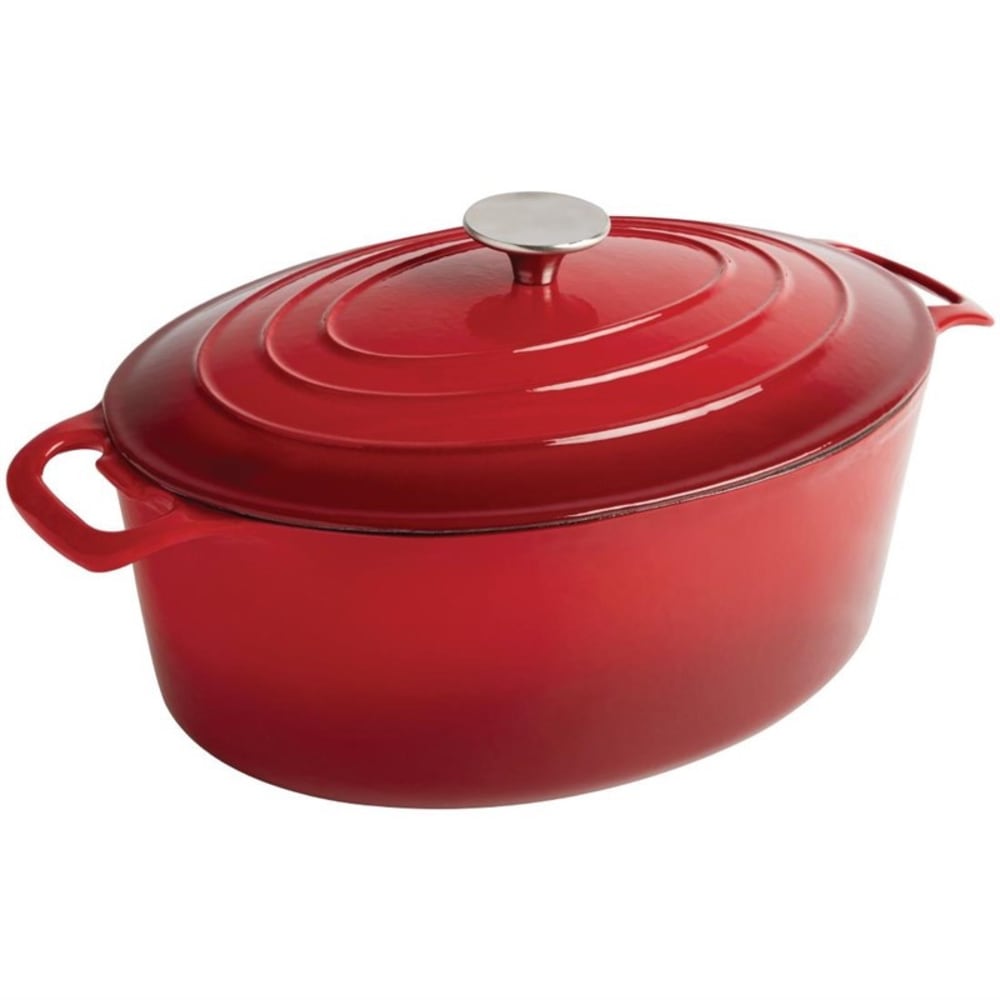 Cocotte ovale en fonte rouge 5 l   vogue