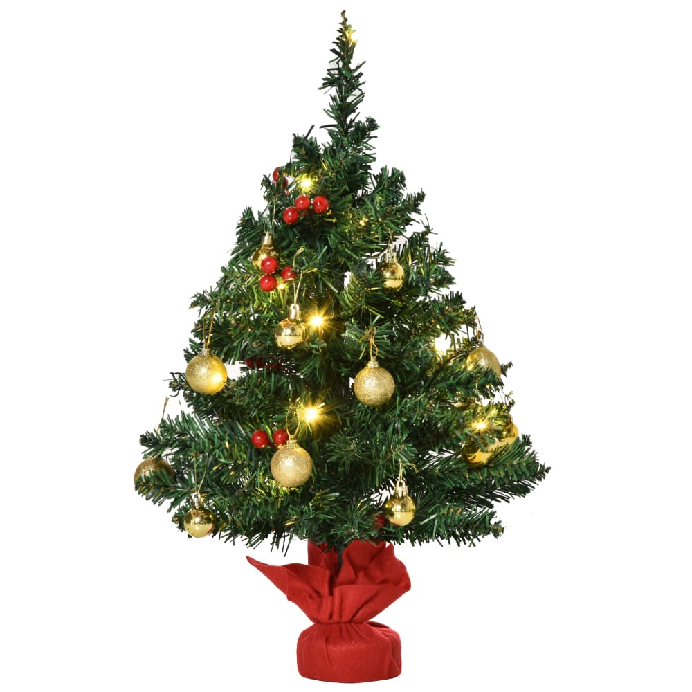 Árbol de navidad ø40x60 cm verde, base roja
