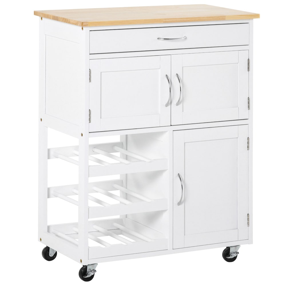 Carro de cocina 67x37x87 cm blanco
