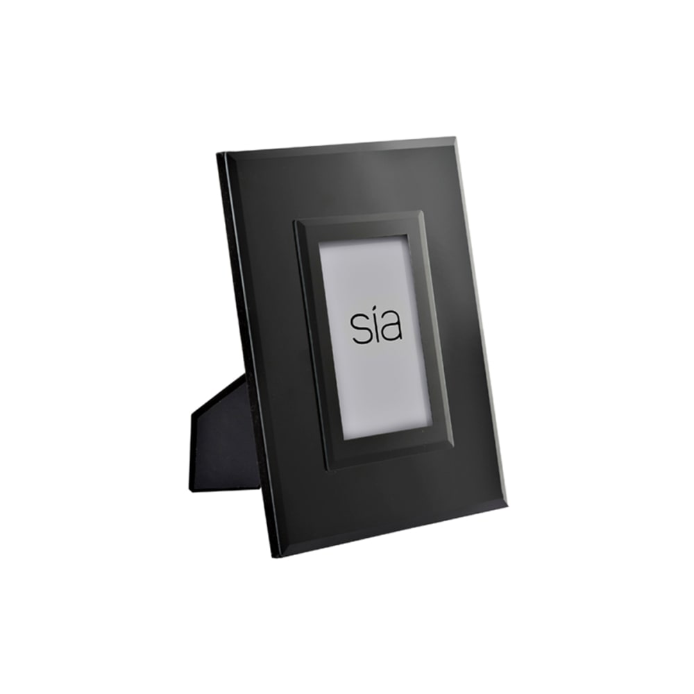 Cadre photo en verre noir 10x15