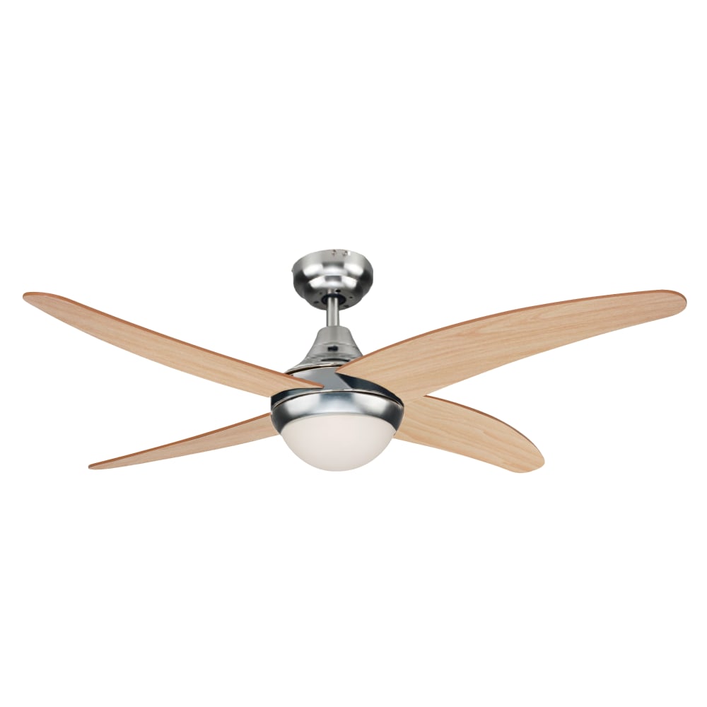 Sulion Deckenventilator mit Licht und Holzflügeln style modern Braun Holz