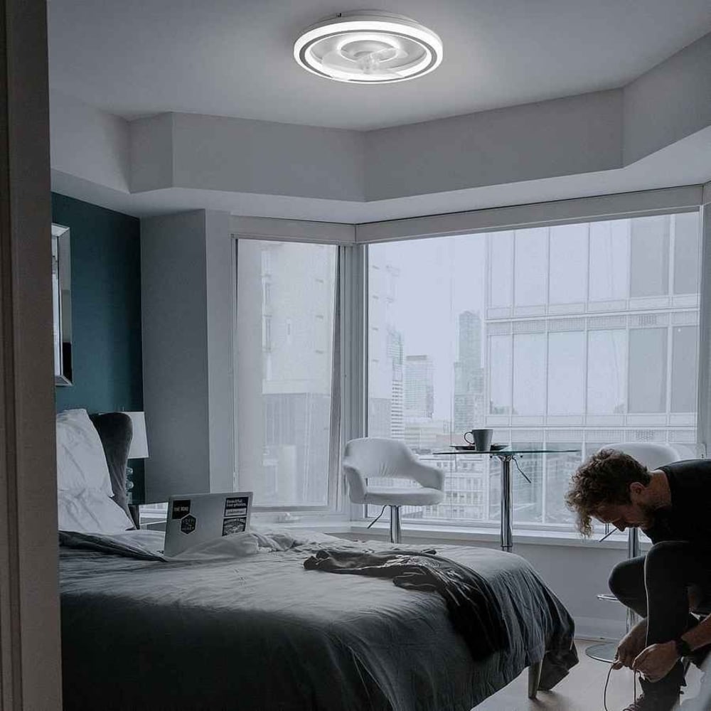 Ventilatore da soffitto a soffitto con luce bianca - Sulion