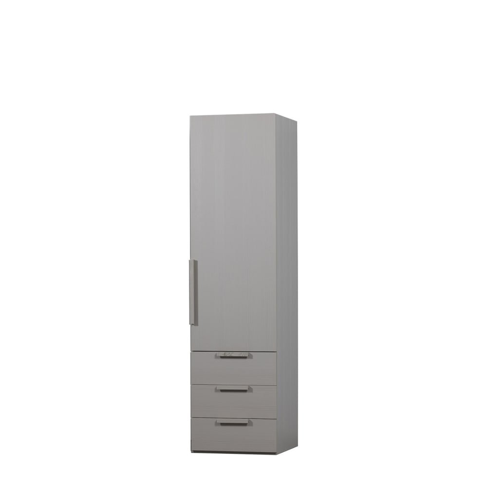 Mueble con 1 puerta y 3 cajones en madera gris