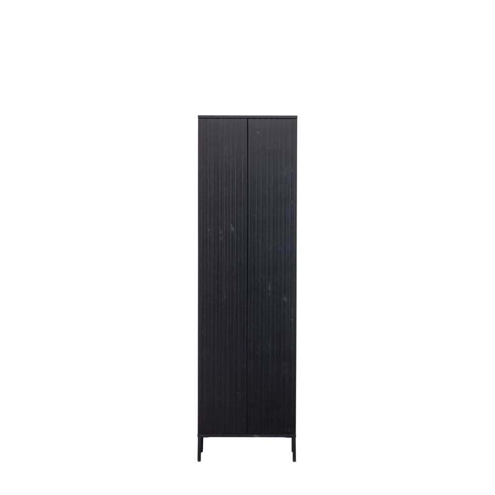 Mueble con 2 cajones en madera negra