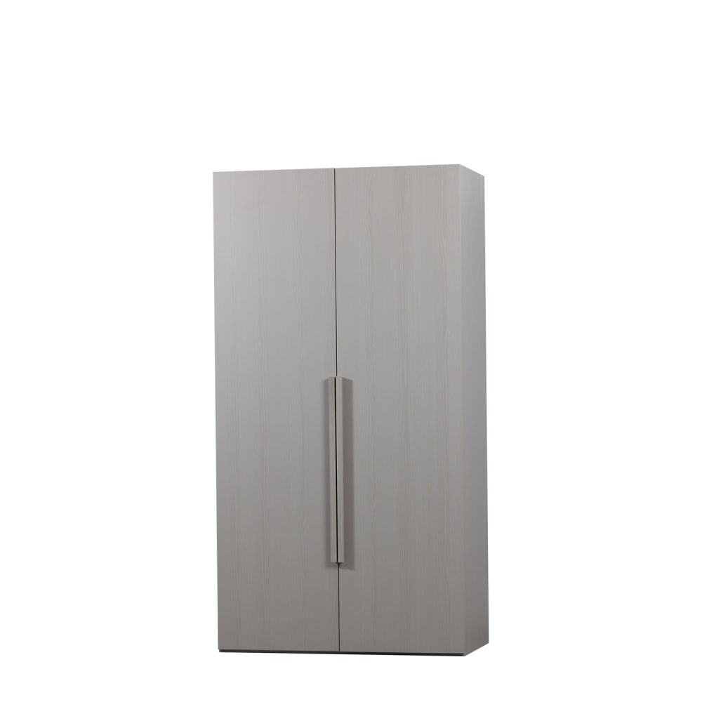 Armoire 2 portes en placage de noyer gris