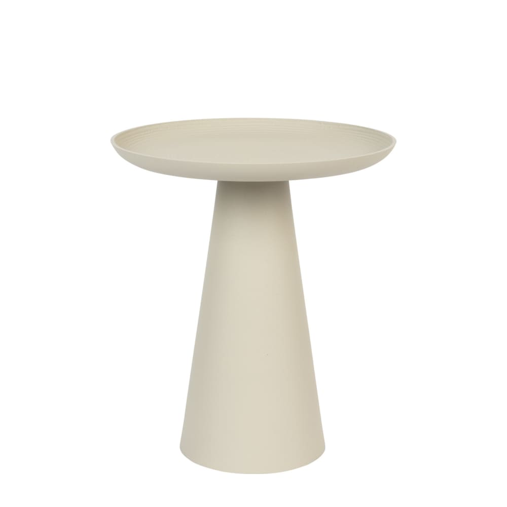 White label Table d'appoint en métal beige style contemporain Beige Métal - 40x46x40cm
