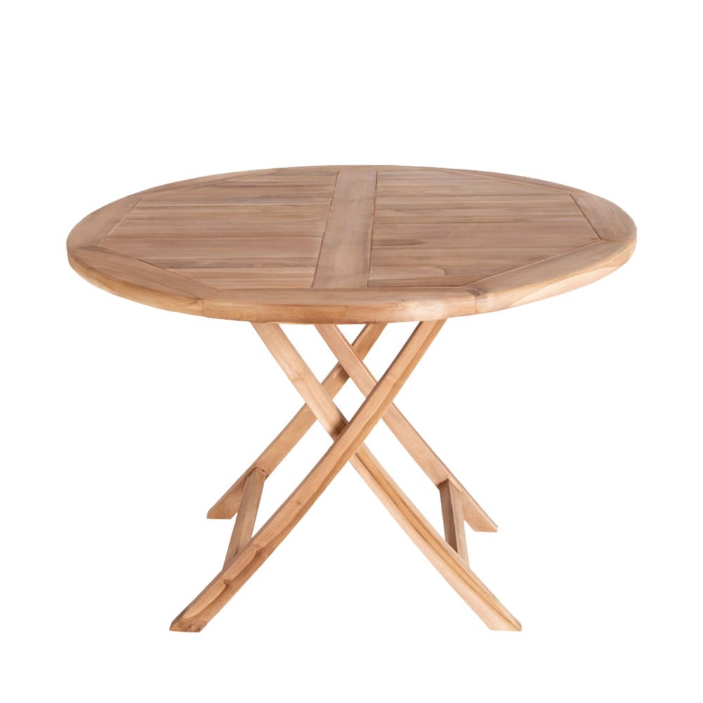Table à manger de jardin ø100cm en teck - Bois clair