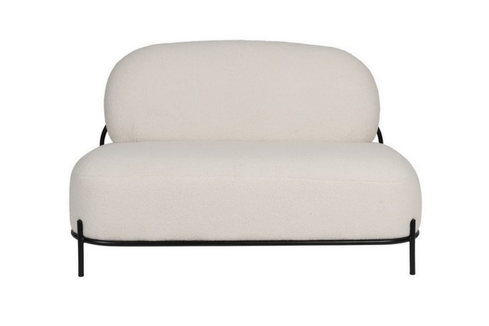 Canapé compact en tissu bouclé teddy