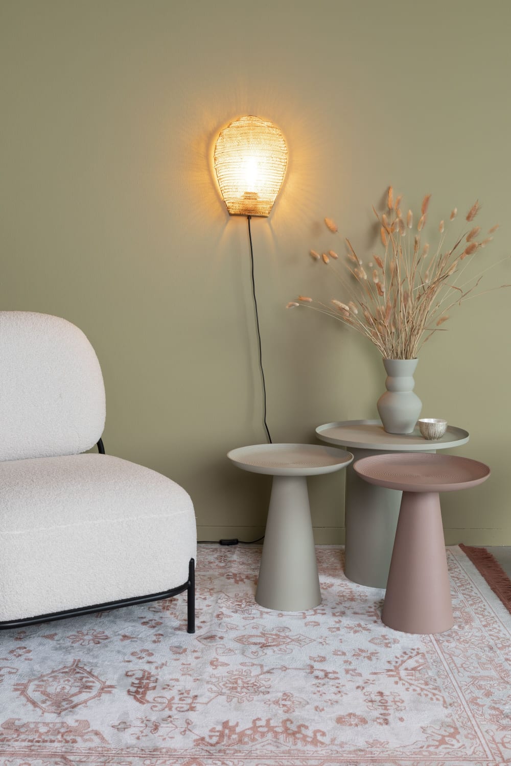 Table d'appoint ronde en métal blanc - Maisons du Monde