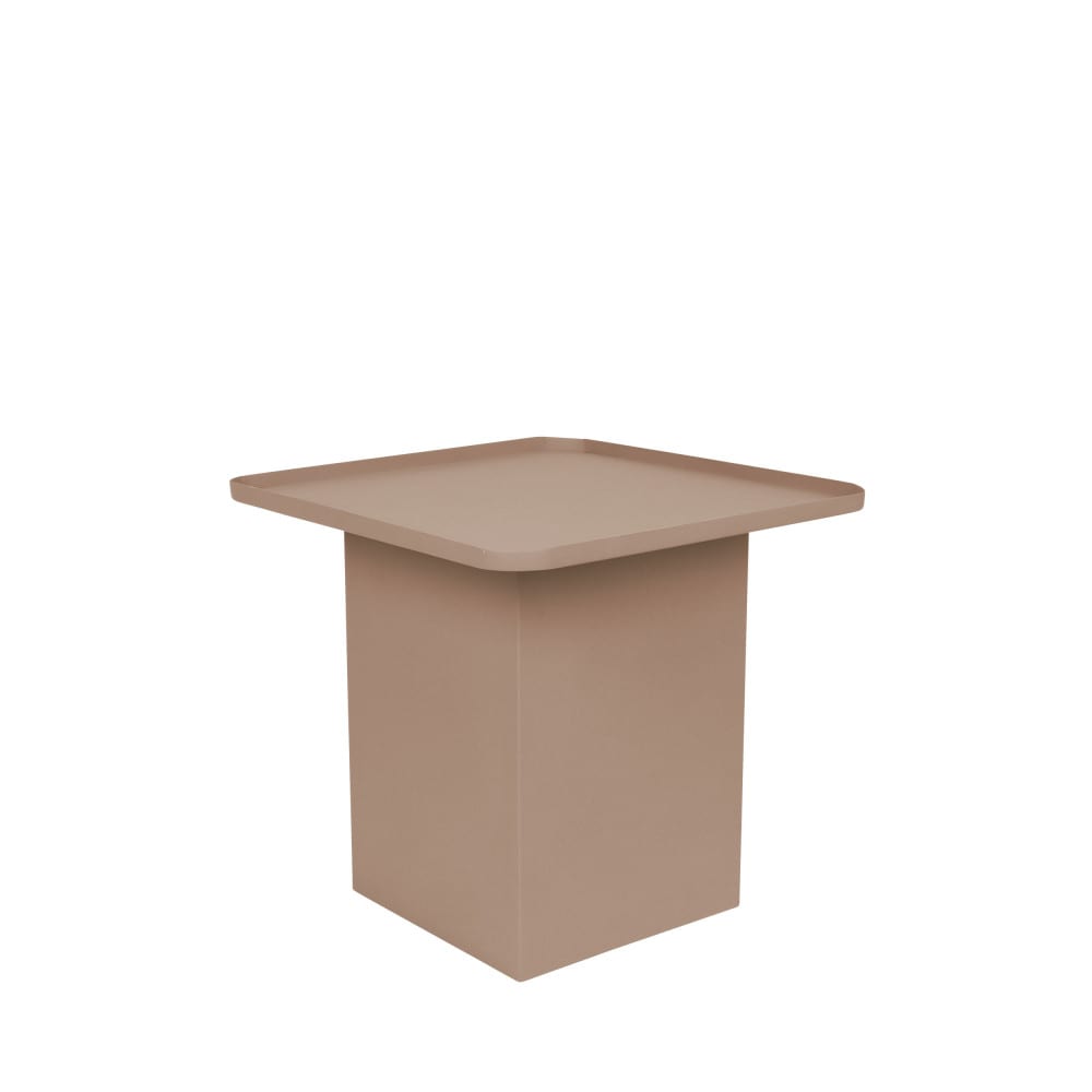 Drawer Table d'appoint carrée en métal 44x44cm rose style contemporain Rose Métal - 44x40x44cm