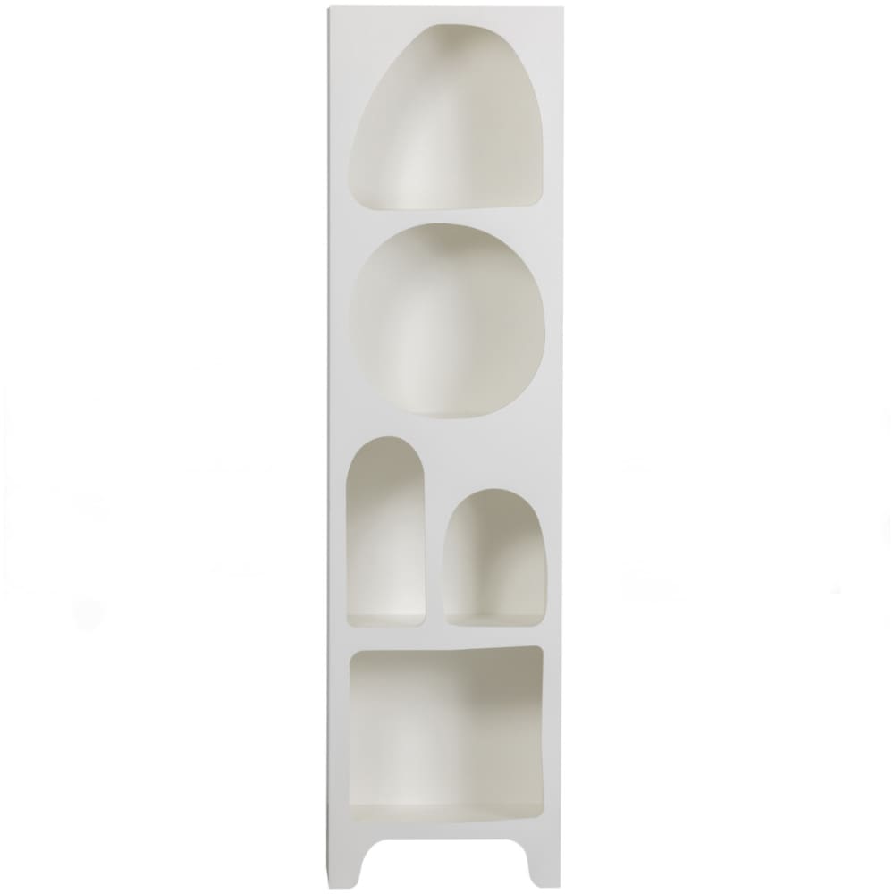 Scaffale in compensato bianco con nicchie - Modello Esotico - Bianco - LEGNO