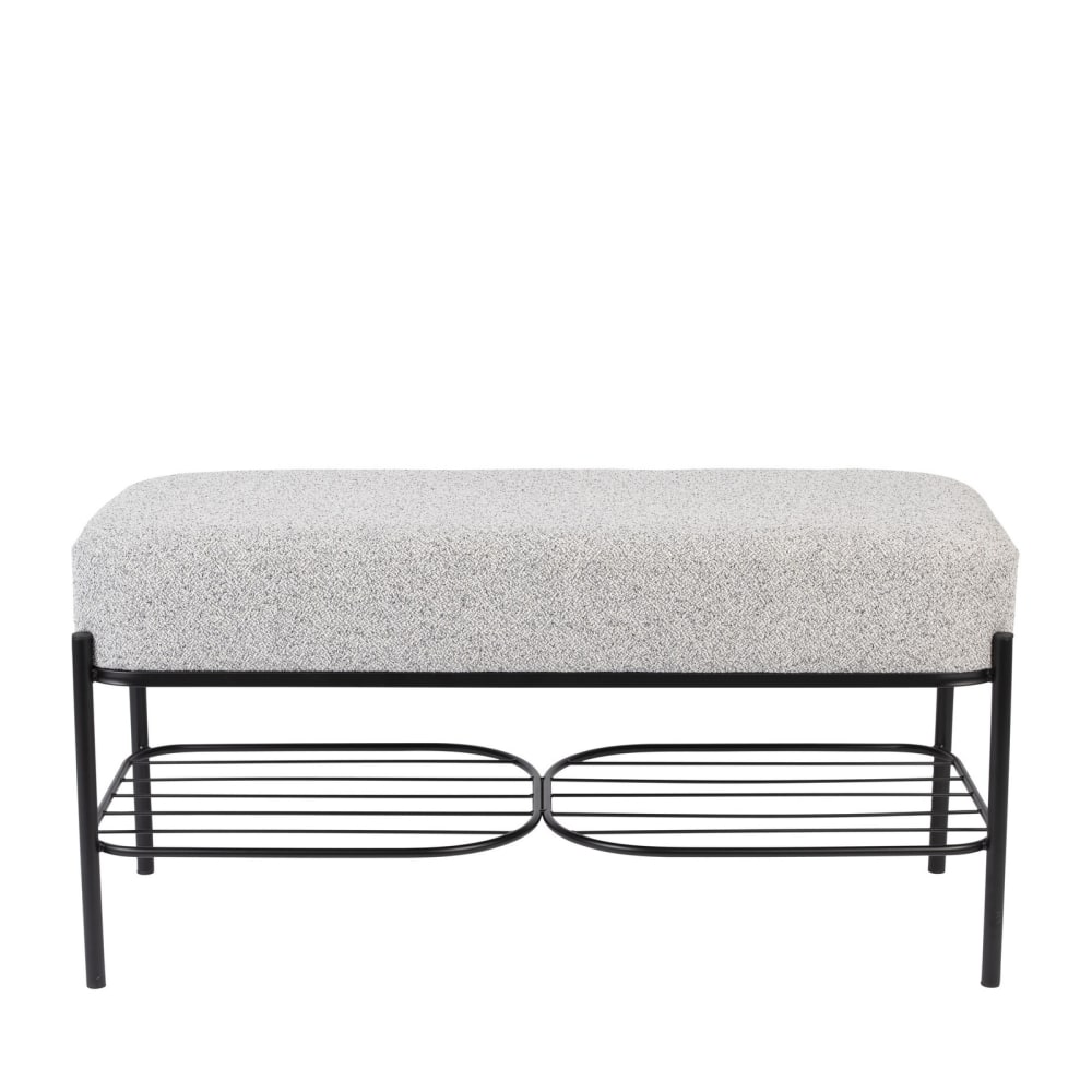 banc en tissu gris