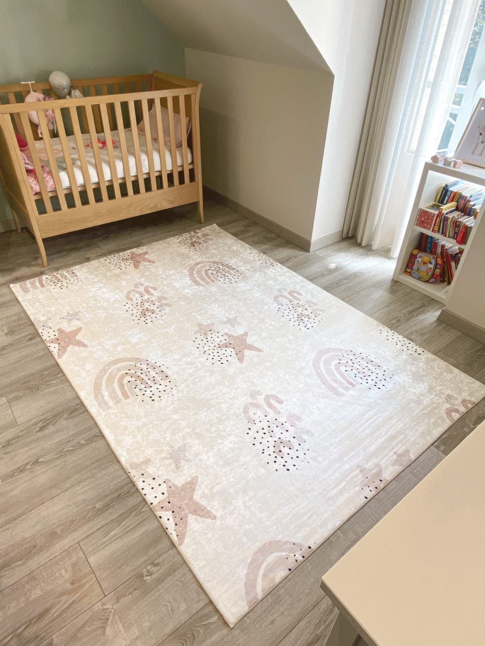 Tapis enfant ciel étoilé crème 160x230 - Maisons du Monde