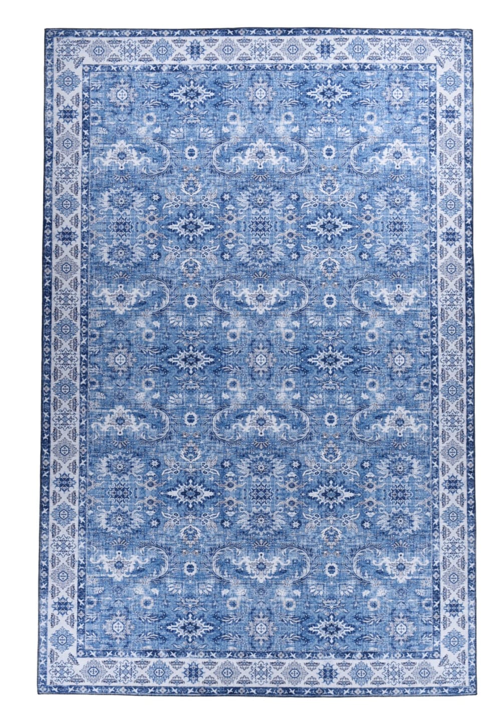 Alfombra de poliéster estampada a máquina - azul - 190x290 cm