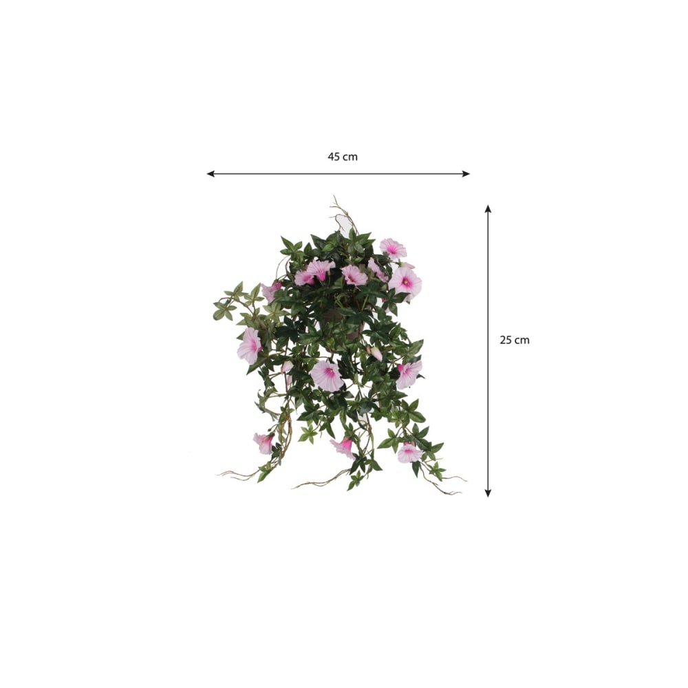 Plante artificielle rose polyester h25xl45xl50cm — vue 3