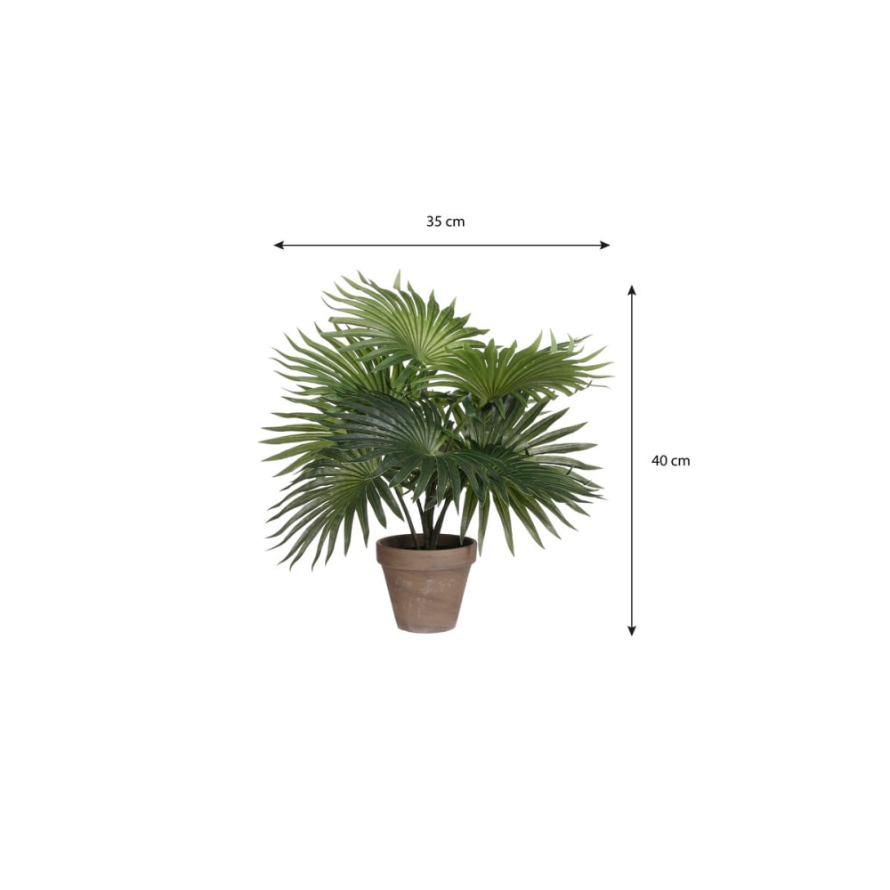 Pianta artificiale palm verde h40xb35xl35cm - Mica Decorations