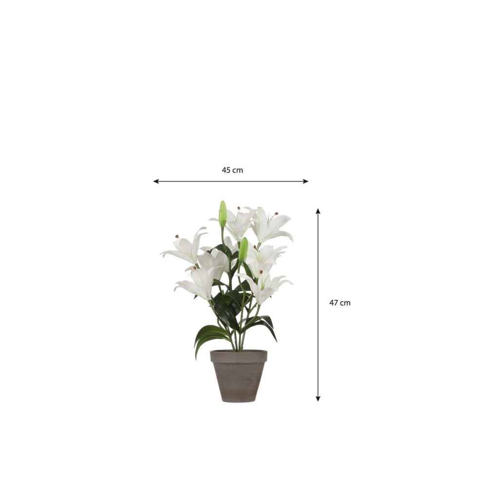 Planta artificial tigerlily blanco h47xb45xl45cm - Maisons du Monde