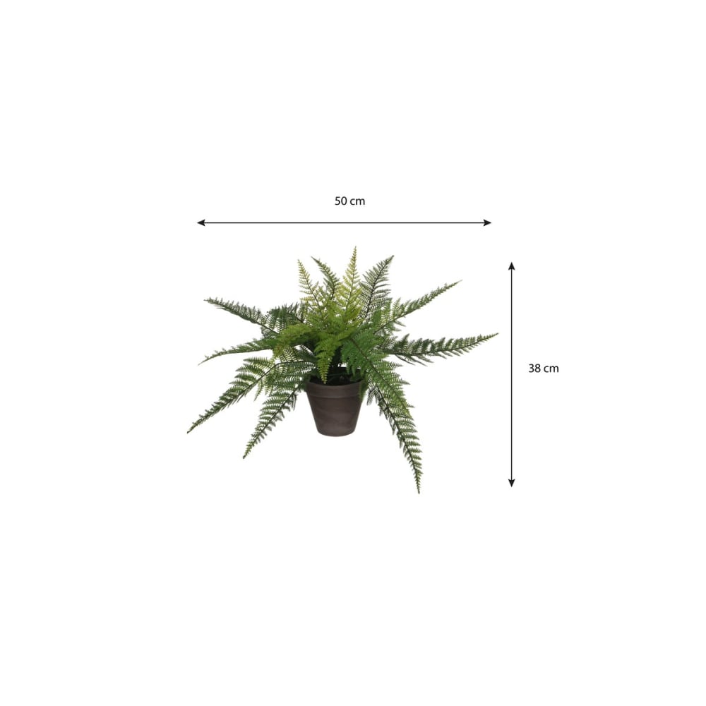 Pianta artificiale fern verde h38xb50xl50cm - Mica Decorations