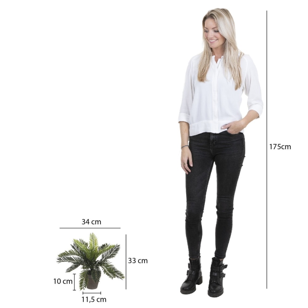 Plante artificielle vert plastique h33xl34xl34cm — vue 3