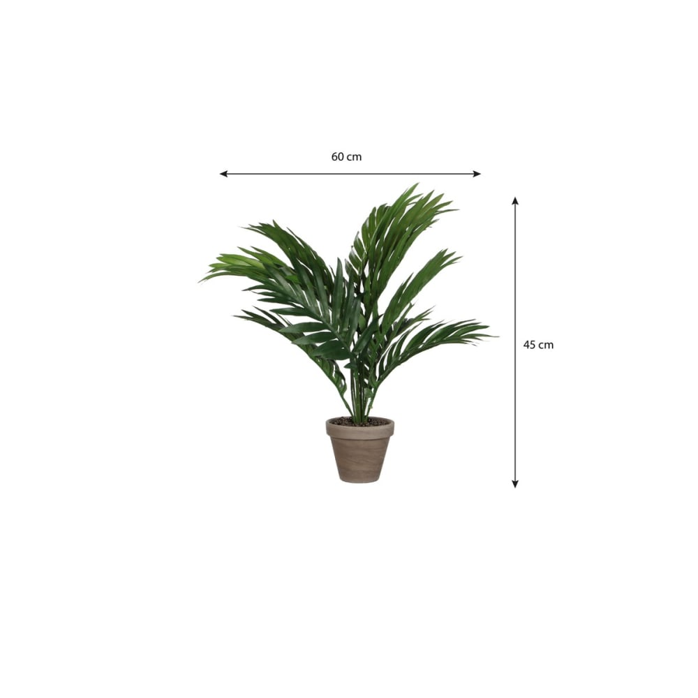Pianta artificiale areca palm verde  h45xb60xl60cm - Mica