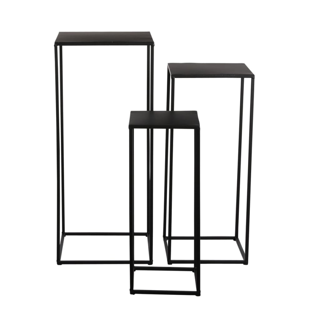 Table d'appoint noir fer h70xl30xl30cm Table d'appoint noir fer h70xl30xl30cm