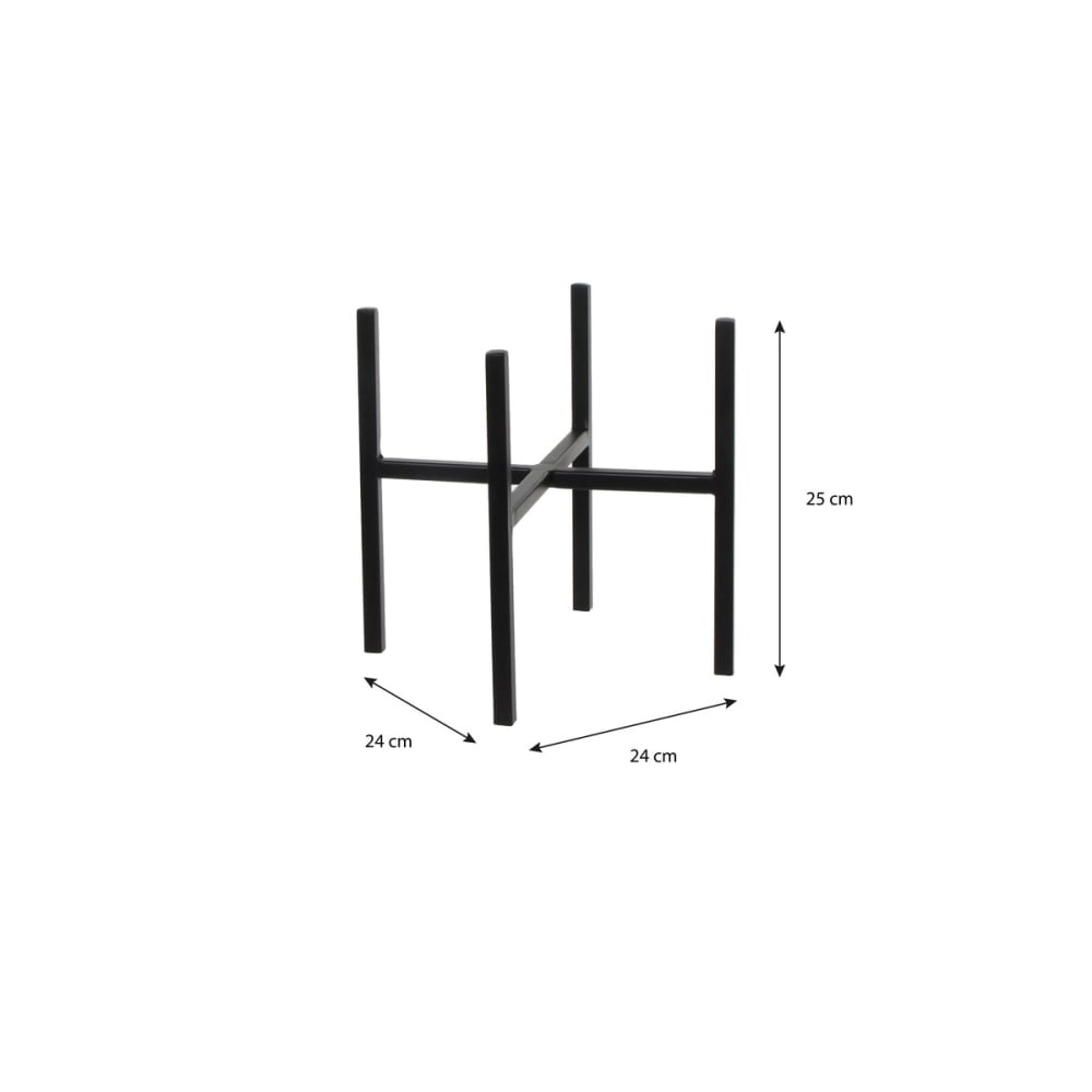 Supporto per piante ascot nero h25xb24xl24cm - Mica Decorations