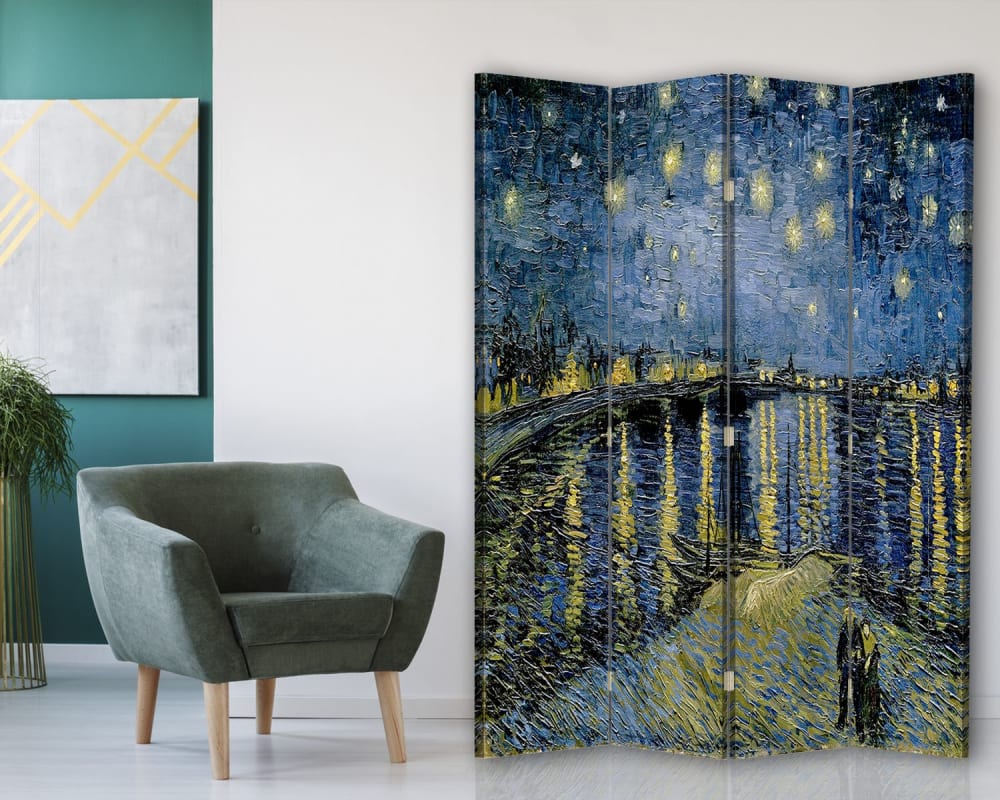 Biombo Noche Estrellada Sobre el Ródano - Van Gogh - cm. 145x170 - Maisons du Monde