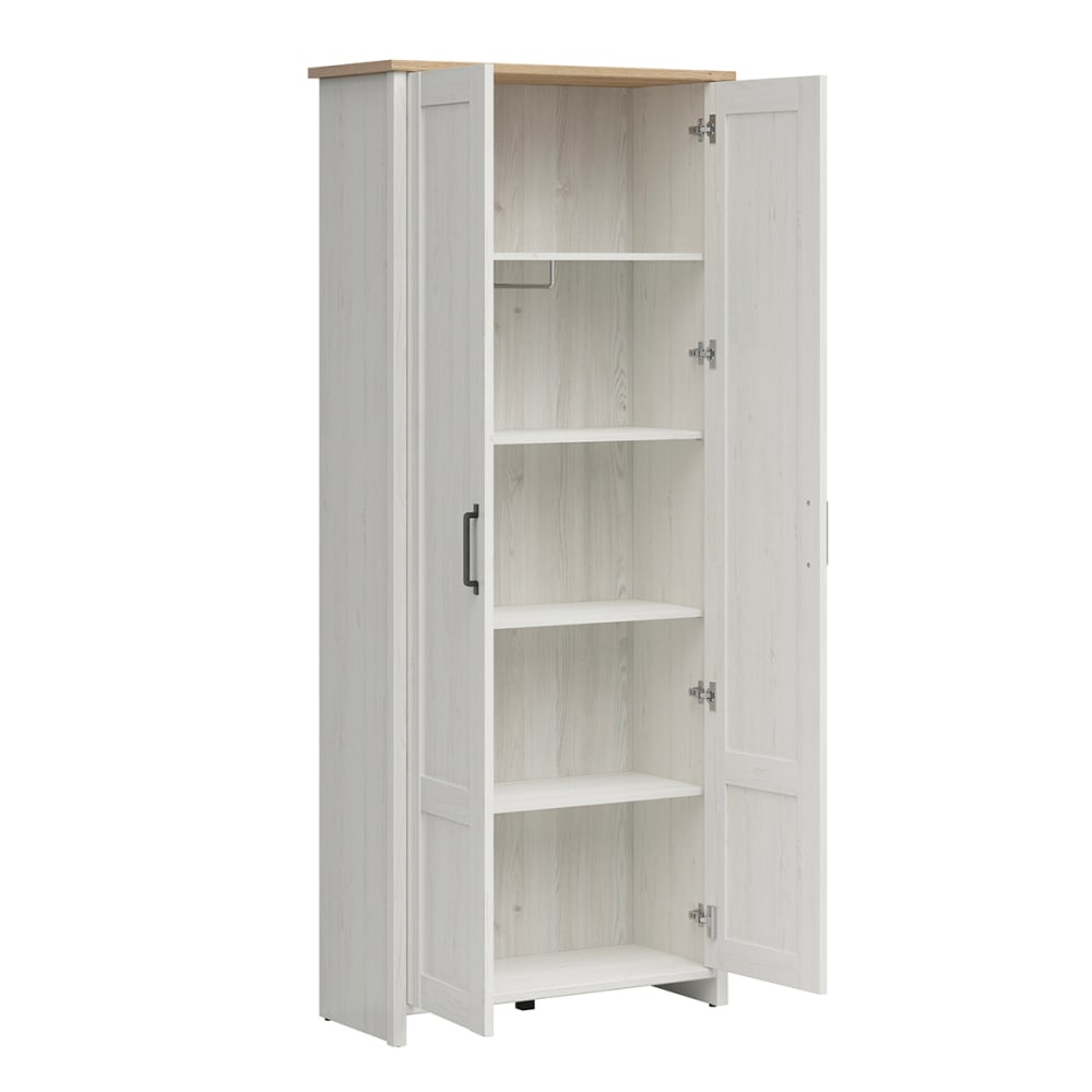 Armoire 2 portes panneaux mélaminés blanc