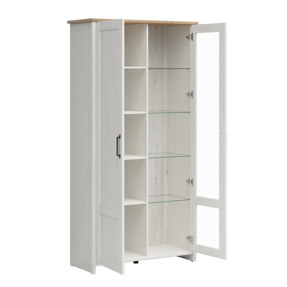 Vaisselier 2 portes panneaux mélaminés blanc