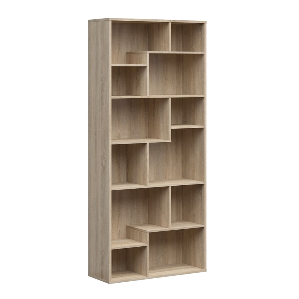 Petits meubles Bibliothèque 197 cm clair panneaux de particules marron Beige Panneau De Particules - 88x197x34cm